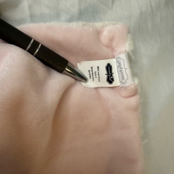 Mud Pie Lovey Unicorn Gold Horn Off White Fur Plush Pink Under Security Blanket - Picture 10 of 12